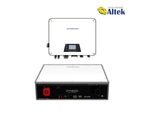 Гібридна сонячна електростанція Hypontech-5kW+Dyness-5.12kWh-LFP