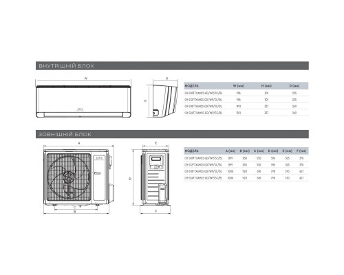 Інверторна настінна спліт-система (кондиціонер) Cooper&Hunter SUPREME (SILVER) CH-S18FTXAM2S-SC