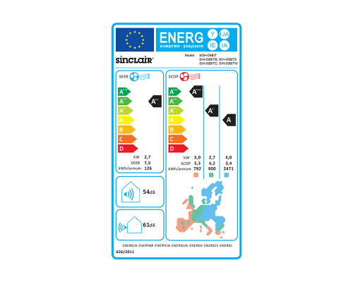 Настінна спліт-система (кондиціонер) Sinclair TERREL SIH/SOH-09BITC (Gold)