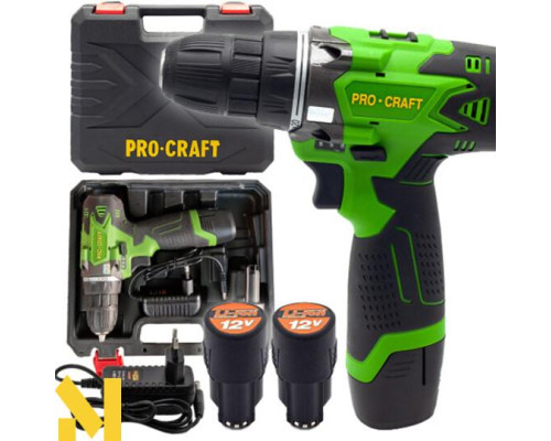 Шуруповерт акумуляторний Procraft Industrial PA12Li