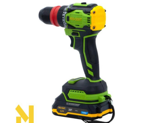 Шуруповерт акумуляторний Procraft PA18Pro DFR (АКБ 2 Аг)