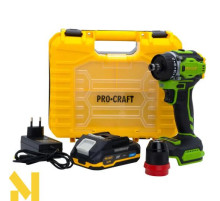 Шуруповерт акумуляторний Procraft PA18Pro DFR (АКБ 2 Аг)