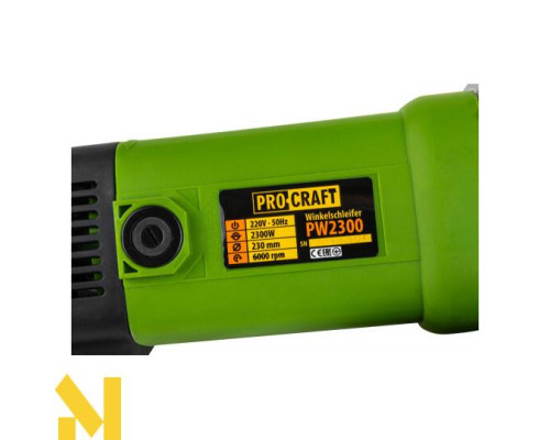 Болгарка (кутова шліфмашина) Procraft PW2300