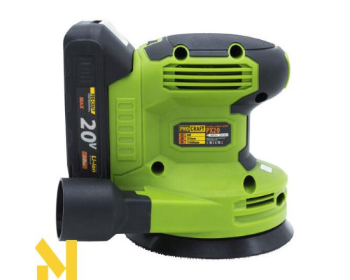 Шліфмашина ексцентрикова акумуляторна Procraft PX20 (без АКБ та ЗП)