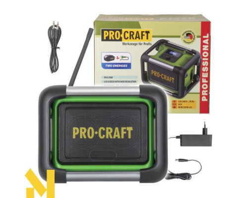 Радіоприймач акумуляторний Procraft PJS20 (без АКБ та ЗП)