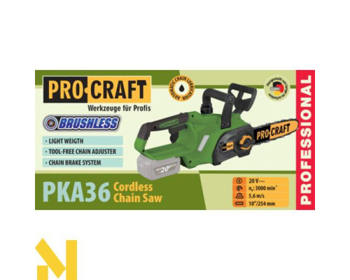Пила ланцюгова акумуляторна Procraft PKA36 (без АКБ та ЗП)
