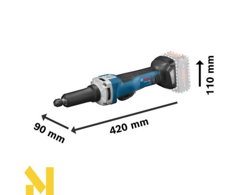 Шліфмашина пряма акумуляторна Bosch GGS 18V-23 PLC L-BOXX Professional (без АКБ та ЗП)