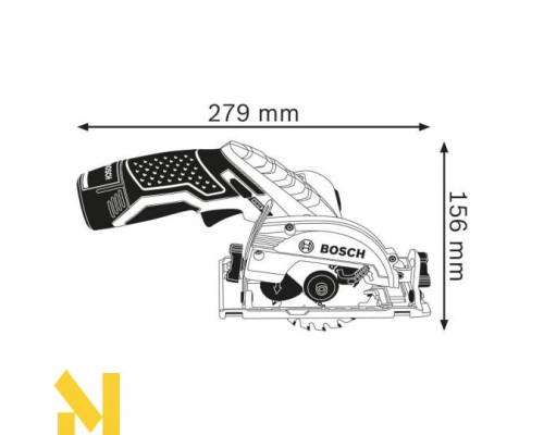 Пила дискова акумуляторна Bosch GKS 10,8 V-Li L-BOXX 2.5 А.г