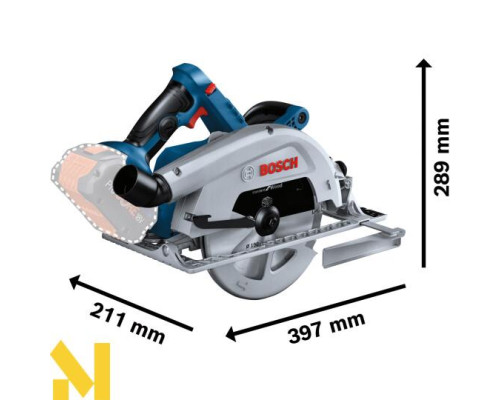 Пила дискова акумуляторна Bosch GKS 18V-68 C (без АКБ та ЗП)