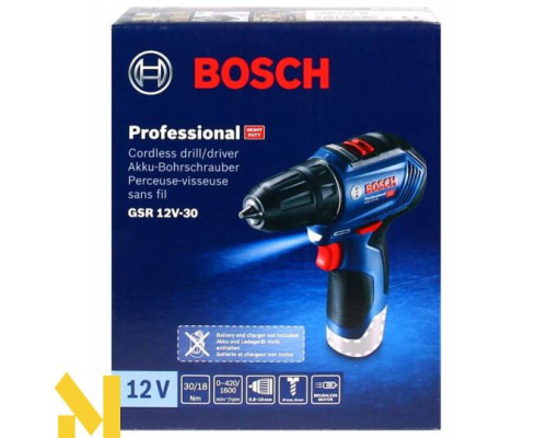 Дриль-шуруповерт акумуляторний Bosch GSR 12V-30 Professional (без АКБ та ЗП)