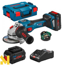Болгарка (кутова шліфмашина) акумуляторна BOSCH GWS 18V-15 SC Professional + L-BOXX 136, 2 АКБ + ЗП