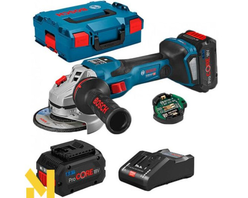 Болгарка (кутова шліфмашина) акумуляторна BOSCH GWS 18V-15 SC Professional + L-BOXX 136, 2 АКБ + ЗП