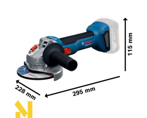 Болгарка (кутова шліфмашина) акумуляторна Bosch Professional GWS 18V-8