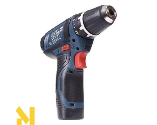 Комплект з шуруповерта Bosch GSR 12V-15 + 2 акумулятора: на 2 Аг і на 4 Аг + набір біт і свердел 39