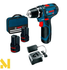 Акумуляторний дриль-шуруповерт BOSCH Professional GSR 12V-15 + 2*2,0Агод + Сумка(0615990L6Z), + Extra! сумка