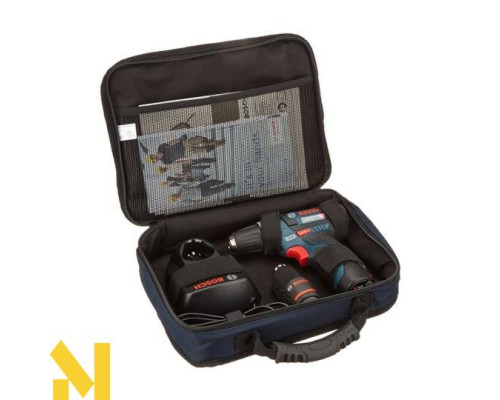 Акумуляторний шуруповерт Bosch GSR 12V-15 + набор бит и сверл 39шт. + сумка