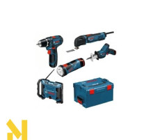 Набір з 5 інструментів Bosch 10,8 Li-Ion: GSR, GOP, GLI, GML, GSA L-BOXX