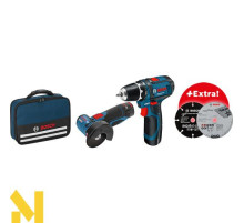 Набір з 2 інструментів Bosch GWS 12V-76 + GSR 12V-15 Professional