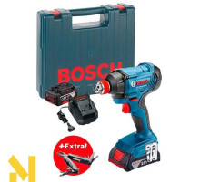 Гайковерт акумуляторний Bosch GDX 180-LI + 2 акб GBA18V 3 Аг + ЗП AL1820CV+Swiss Peak Multitool
