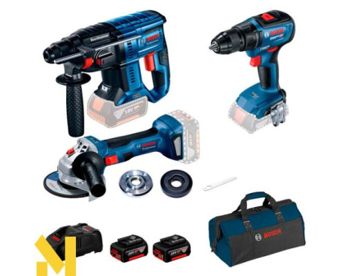 Набір інструментів акумуляторних Bosch GBH 180-LI + GSR 18V-50 + GWS 180-LI Professional
