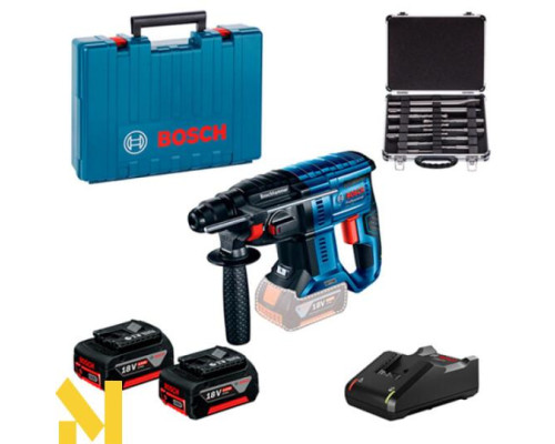 Перфоратор акумуляторний Bosch GBH 180-LI з набором свердл 11 шт (0615990M33)