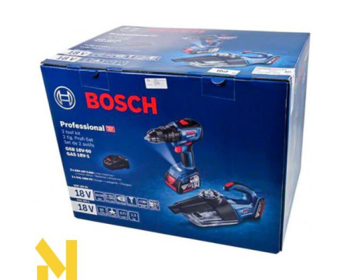Набір акумуляторних інструментів Bosch GSB 18V-50 + GAS 18V-1 (0615990M44)