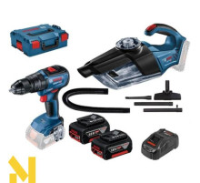 Набір акумуляторних інструментів Bosch GSB 18V-50 + GAS 18V-1 (0615990M44)