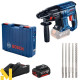 Перфоратор акумуляторний Bosch Professional GBH 180-Li (АКБ GBA 18V 4.0Ah + ЗП GAL 18V-40 + набір свердл SDS-Plus 5 шт)
