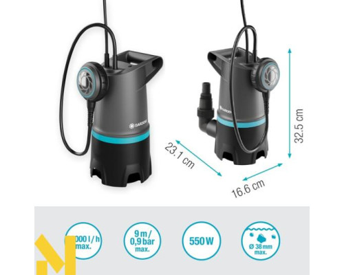 Насос дренажний Gardena 20000 Basic для брудної води (09017-47)