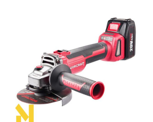 Болгарка (кутова шліфмашина) акумуляторна Worcraft CAG-S20LIBH-125 (без АКБ та ЗП)