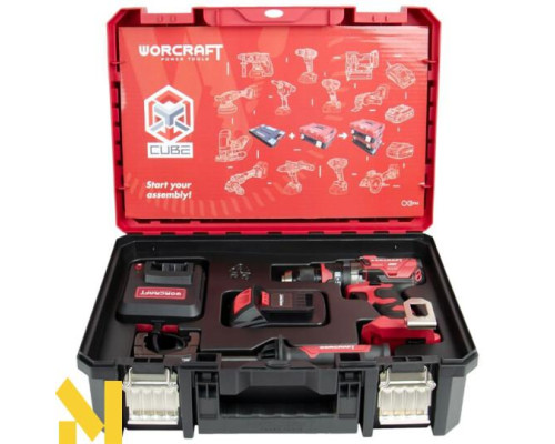 Шуруповерт акумуляторний Worcraft CHD‑S20LiBH + АКБ CLB-20V-4.0H + ЗП CHD‑S20LiBH + Кейс XCUBE004