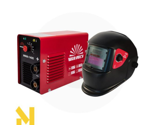 Комплект Зварювальний інвертор Vitals MMA -1400 + Маска Vitals 1500 (1 + 1)