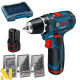 Акумуляторний шуруповерт Bosch GSR 12V-15 (1акум.1,5 Аг)+ набір біт та сверл 39шт.