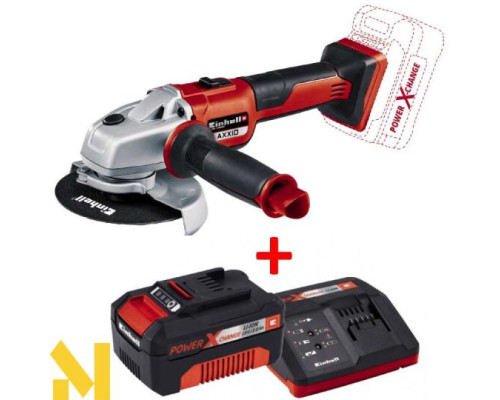 Болгарка (кутова шліфмашина) акумуляторна Einhell Axxio 125 мм