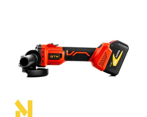 Болгарка (кутова шліфмашина) акумуляторна GTM AGC18/125BL