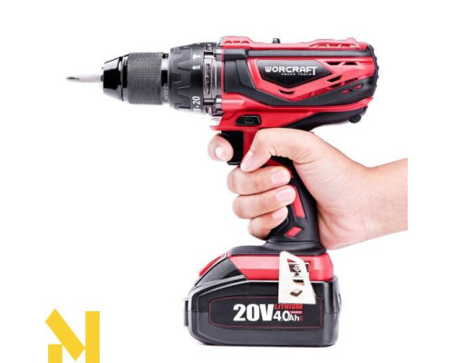 Дриль-шуруповерт акумуляторна Worcraft CHD-S20Li з АКБ (2А) і ЗП