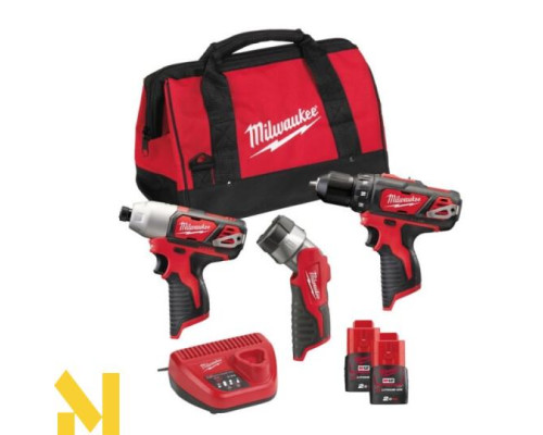 Набір інструментів акумуляторних Milwaukee М12 ВPP3А-202В