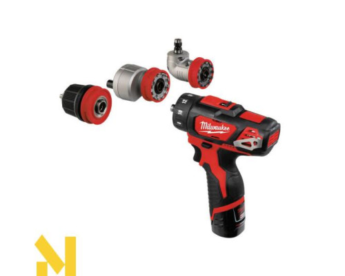 Шуруповерт Milwaukee M12 BDDXKIT-202C + ліхтар