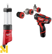 Шуруповерт Milwaukee M12 BDDXKIT-202C + ліхтар