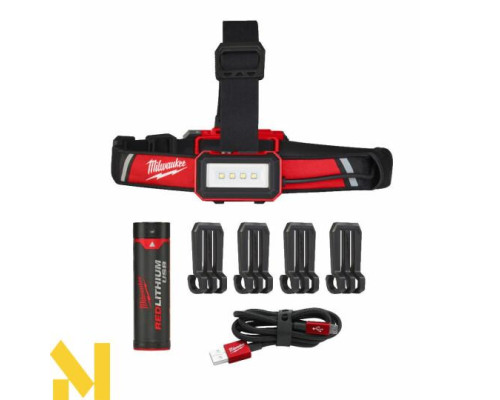 Ліхтар налобний Milwaukee L4 HLRP-201 для носіння на касці