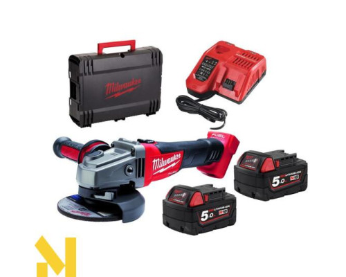 Болгарка (кутова шліфмашина) акумуляторна Milwaukee M18 FSAG125XB-502X FUEL