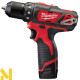 Дриль-шуруповерт акумуляторний Milwaukee M12 BDD-201C