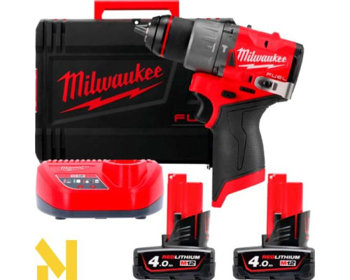 Дриль-шуруповерт акумуляторний MILWAUKEE M12 FDD2-402X
