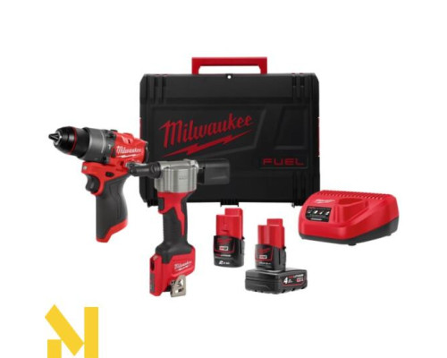 Набір інструментів акумуляторних Milwaukee M12 FPP2D2-422X FUEL POWER PACK IN2