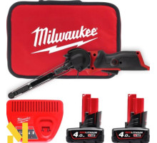 Шліфмашина стрічкова акумуляторна Milwaukee M12 FBFL13-402В