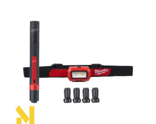 Набір ліхтарів акумуляторних MILWAUKEE HL2IPL-LED ALKALINE POWER PACK