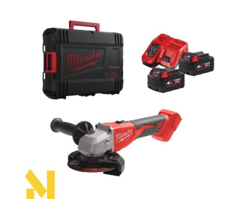Болгарка (кутова шліфмашина) акумуляторна Milwaukee M18 BLSAG125X-402X