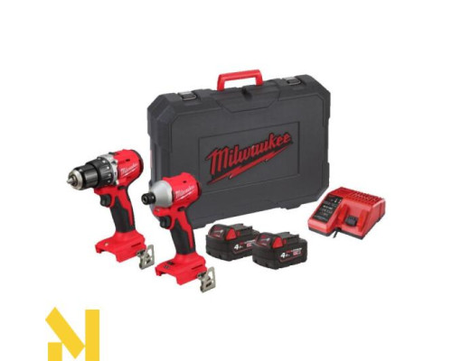 Набір інструментів акумуляторних Milwaukee M18 BLCPP2A-402C (M18 BLPDRC + M18 BLIDRC)
