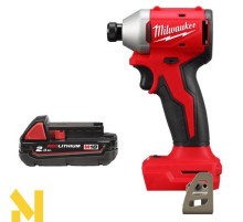 Шуруповерт акумуляторний ударний Milwaukee M18 BLIDRC-0 + акумулятор Milwaukee M18 B2 2 (без ЗП)