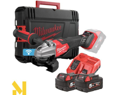 Болгарка (кутова шліфмашина) акумуляторна Milwaukee M18 FSAGSVO125X-502X